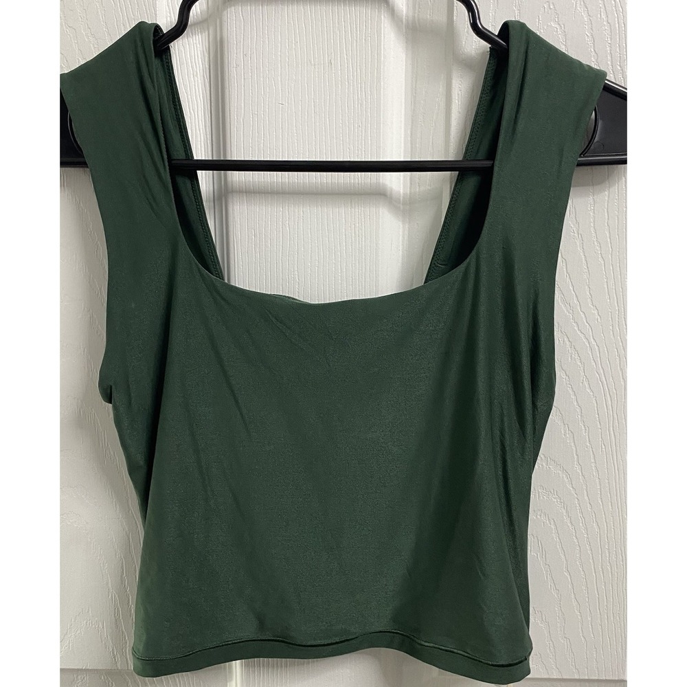 Smoothez by Aerie Emerald Green Bralette Unpadded Camisole Silky Sz. L‎ NWT